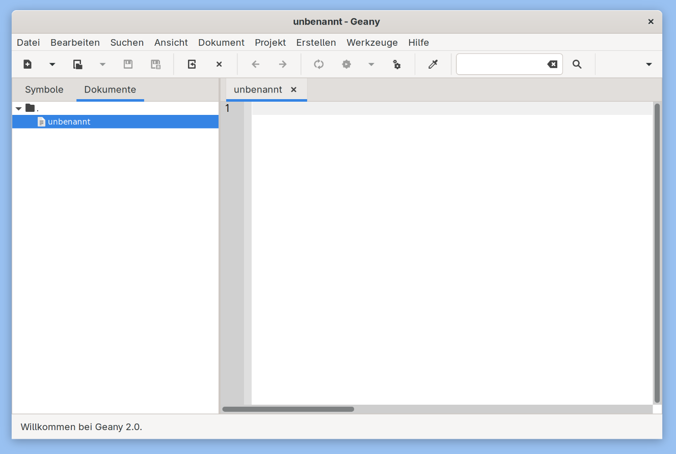 Geany in stock Gtk3